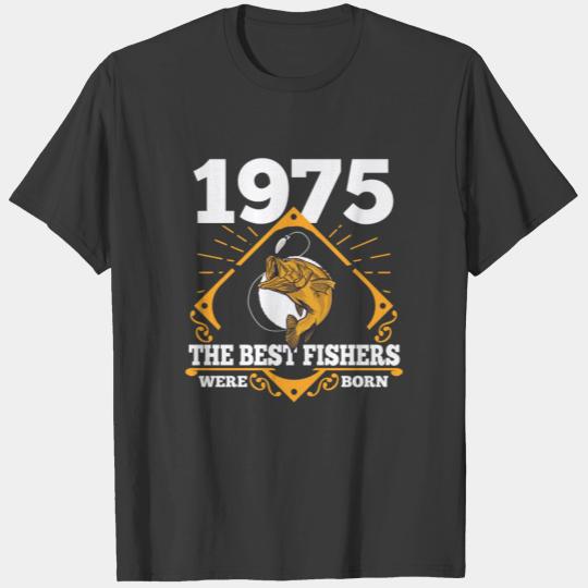Fisher 1975 Birthday Present Fishing Angler Gift T-shirt