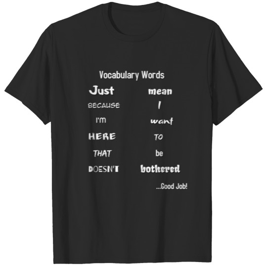 Discover Vocabulary Words 1 T-shirt