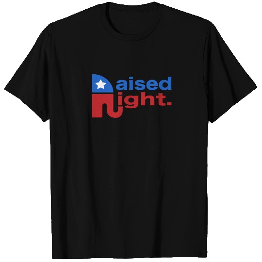 Raised Right Republican Elephant Republican Meme T-shirt