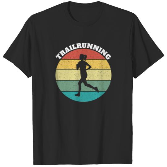 Discover Trail Running Retro Vintage Gift For Girls T-shirt