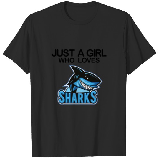 Discover Just A Girl Who Loves Sharks T-shirt