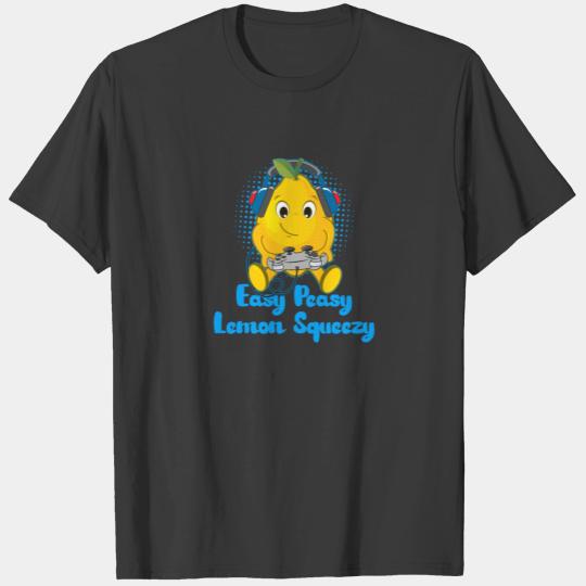 Gaming Easy Peasy Lemon Squeezy Gamer Lemons Nerd T-shirt