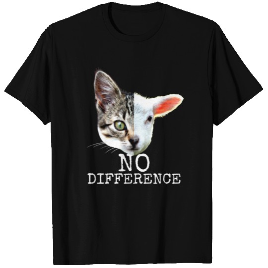 No Difference Saying Pro Vegan Gift Lamb Cat Lover T-shirt