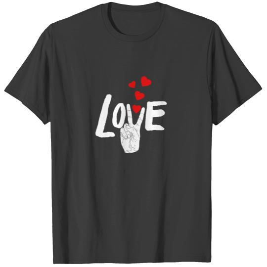Love Funny Couple Heart Girlfriend gift idea T-shirt