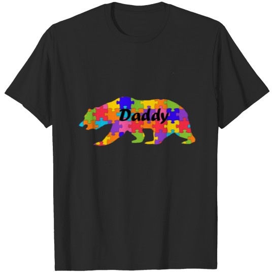 Discover Papa Bear Daddy Autism Awareness T-shirt
