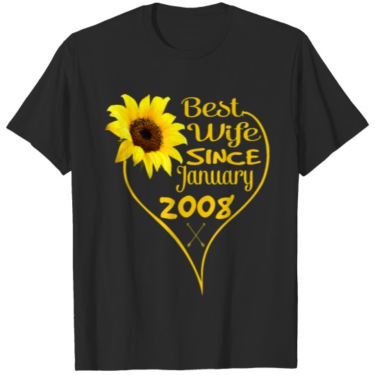 Discover 12th Wedding Anniversary Gifts Wife Since January T-shirt
