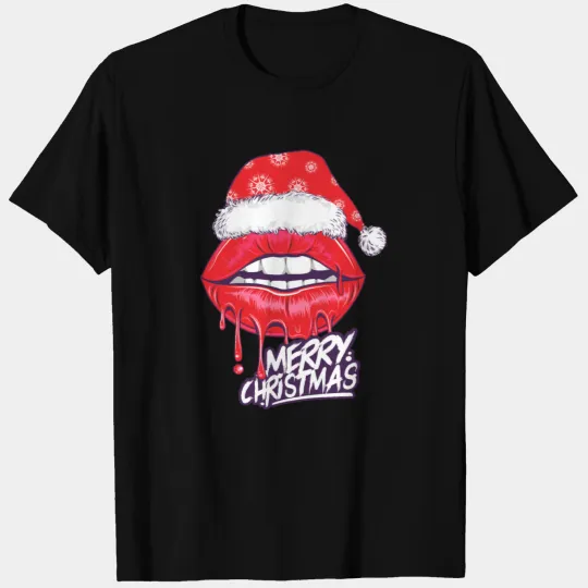 sexy christmas lip T-shirt