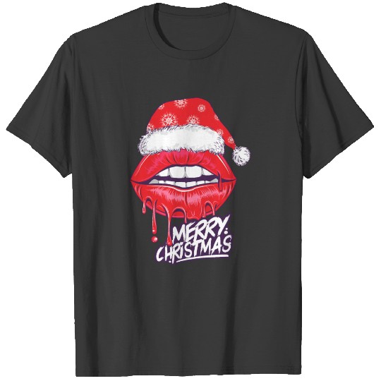 sexy christmas lip T-shirt