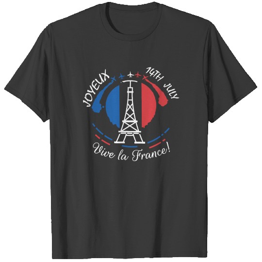 14th July Bastille Tour Eiffel T-shirt