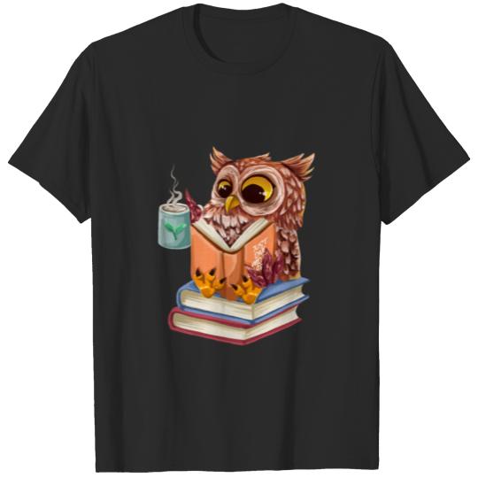 Discover Just One More Chapter Cute Owl Reading Book With C T-shirt