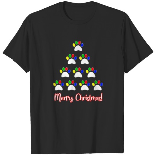 Discover 2nd Chance Dog Rescue of Iowa - Dog Paw Christmas T-shirt