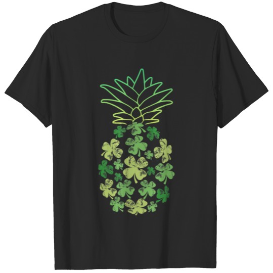 Discover Women Pineapple Shamrock Leaf Clover St Patrick's T-shirt