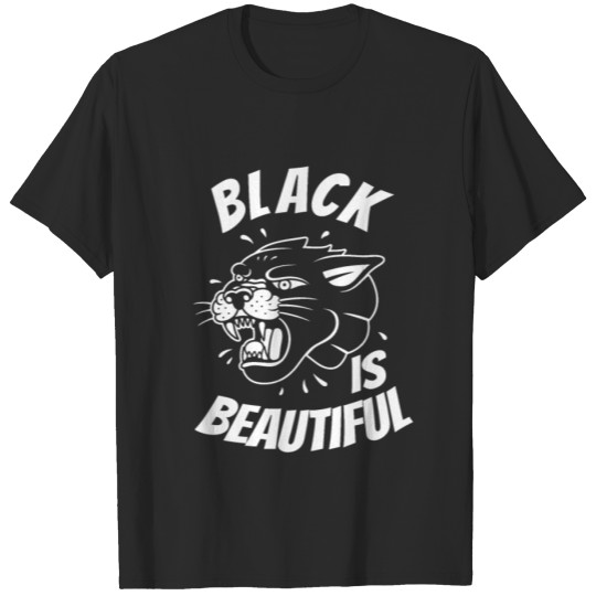 Discover Black Is Beautiful Panther Black Cat T-shirt