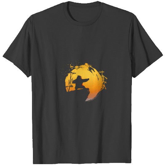 Kung Fu Panda Po Tai Chi Sunset Silhouette T-shirt