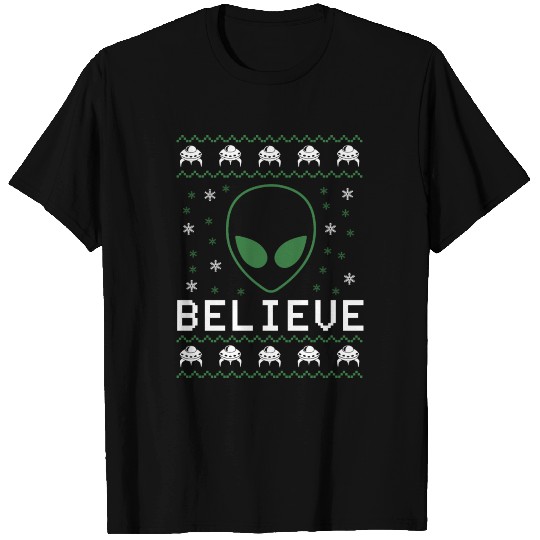 Alien Christmas UFO Ugly Sweater T-shirt