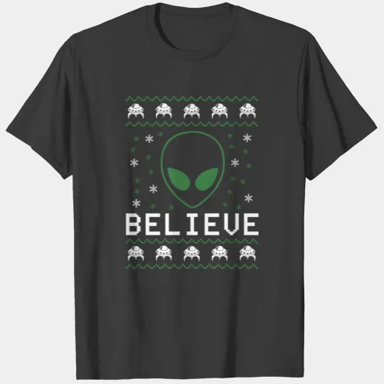 Alien Christmas UFO Ugly Sweater T-shirt