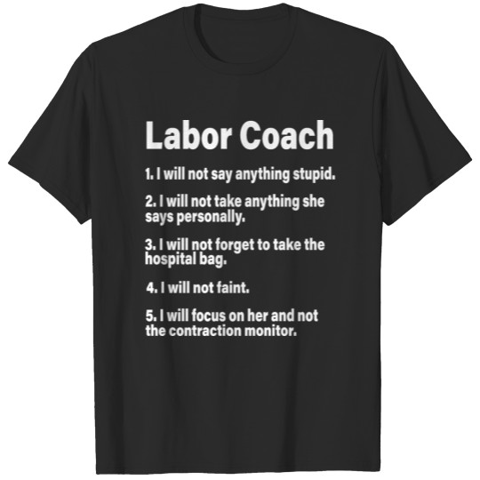 Discover Labor Coach Expecting Dad Rules Papa T-shirt