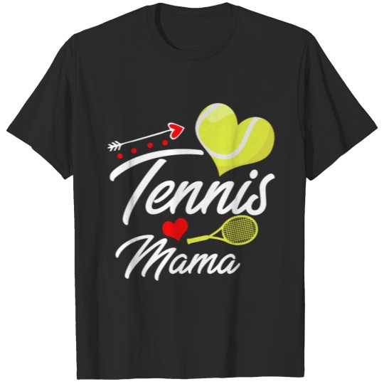Discover Tennis Mama Racket Sport Trainer Player Coach Moth T-shirt