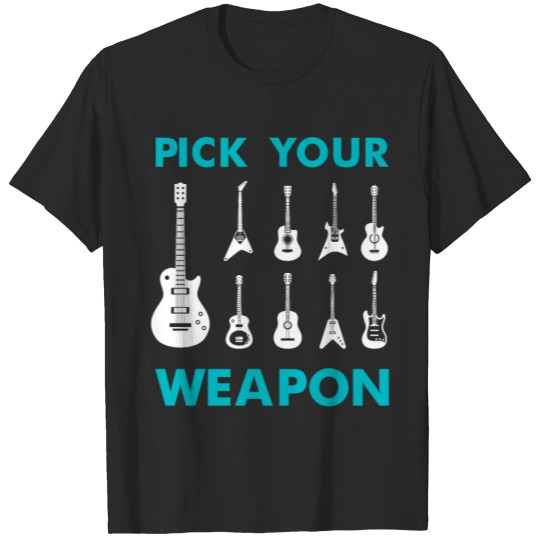 Discover Funny Guitar Pick Your Weapon Vintage Music Gift T-shirt