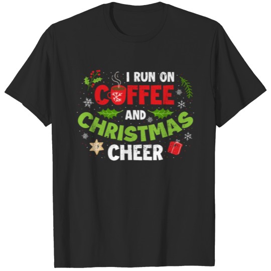 Discover Coffee And Christmas Cheer Funny Christmas Gift T-shirt