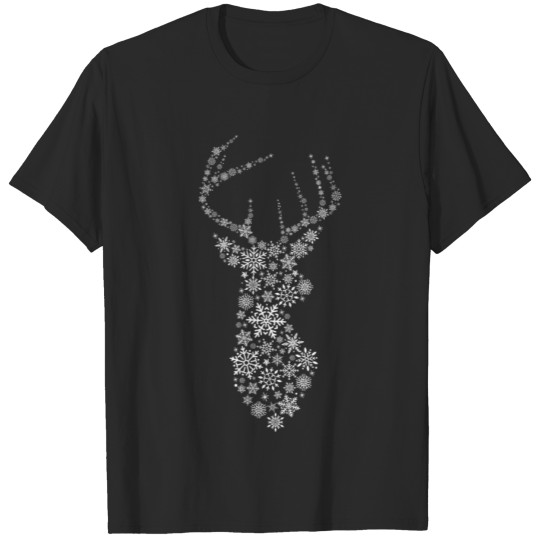 Discover Snowflakes In Deer Shape T-shirt