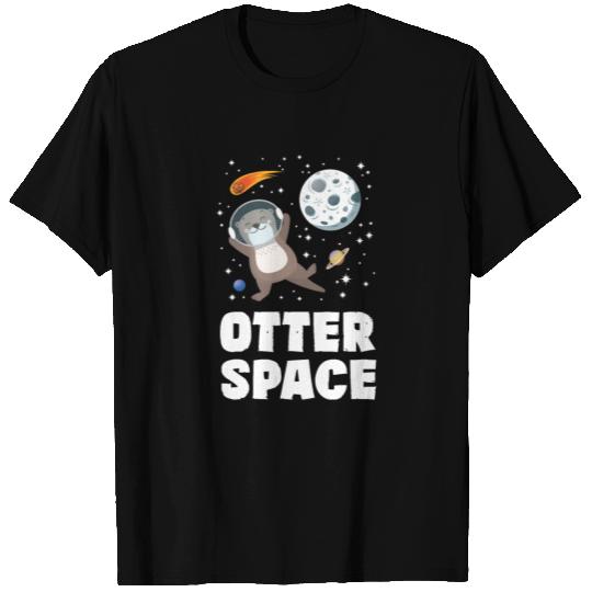 Otter Space Planets Stars Solar System Astronomy T-shirt