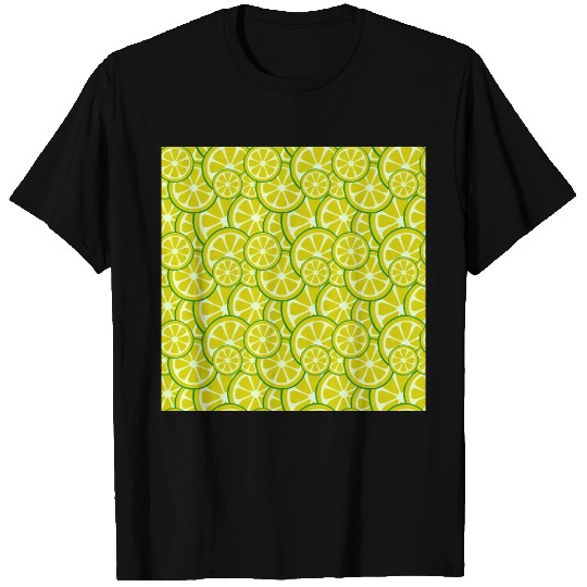 Lemon Slice Citric Fruit Art Yellow Lime Citrus T-shirt