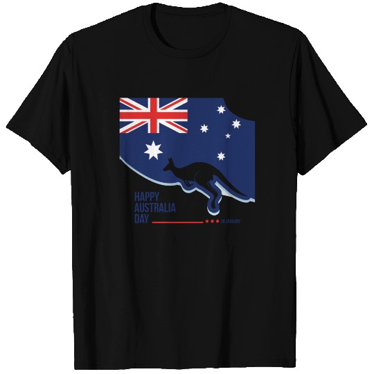 Australia Day 26th January flag with Kangaroo T-shirt