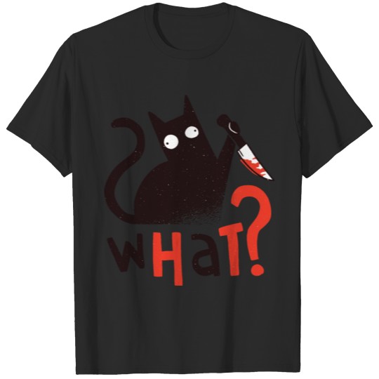 Discover Funny killer psycho cats design T-shirt