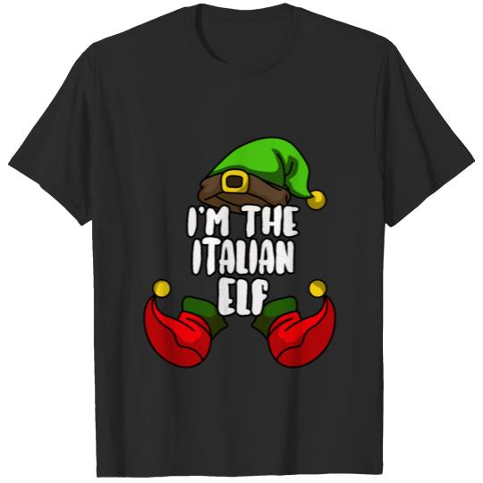 Italian Elf Matching Family Group Christmas Gift T-shirt