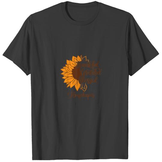 Thankful Grateful Blessed Housekeeper Sunflower T-shirt