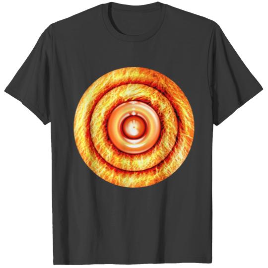 Circle Lions Mane Yellow Fire Glass Superhero T-shirt