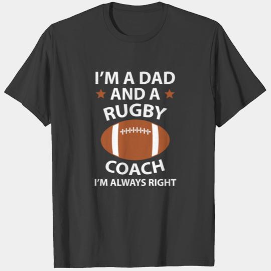 Discover Dad Rugby Coach Fathers Day T-shirt