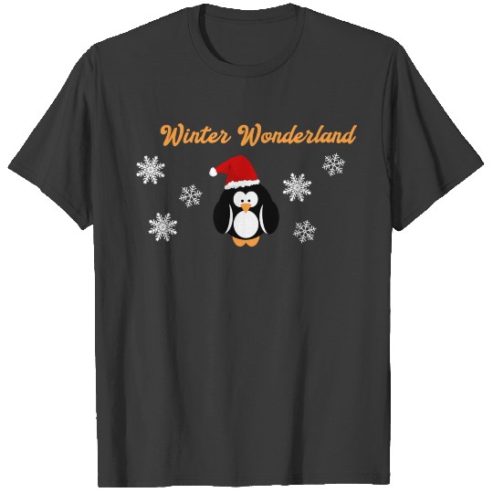 penguin winter wonderland T-shirt
