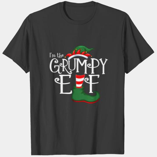 Grumpy Elf Funny Matching Family Christmas Tshirt T-shirt