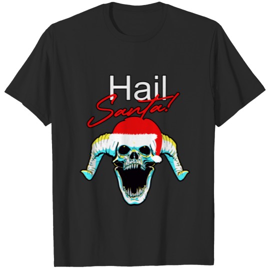 Discover Hail Santa Claus Skull funny Christmas T-shirt
