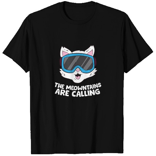 Funny Snowboard Ski Goggle For Snowboarding Cat T-shirt