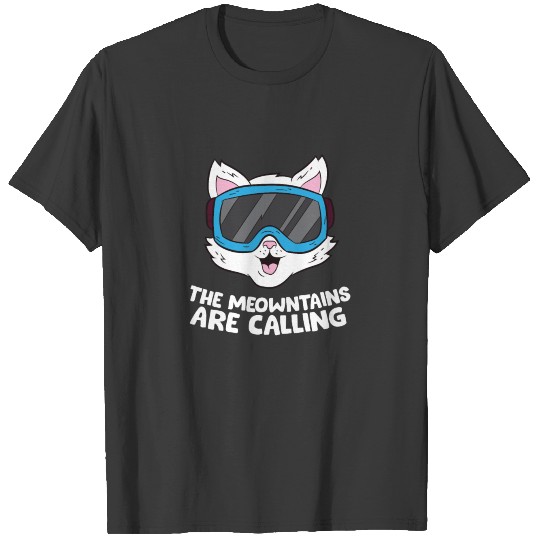 Funny Snowboard Ski Goggle For Snowboarding Cat T-shirt