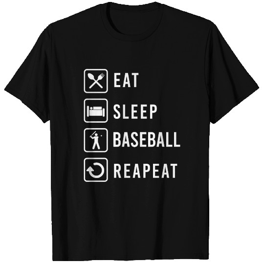 Eat Sleep Baseball Repeat Baseball Player Gift T-shirt