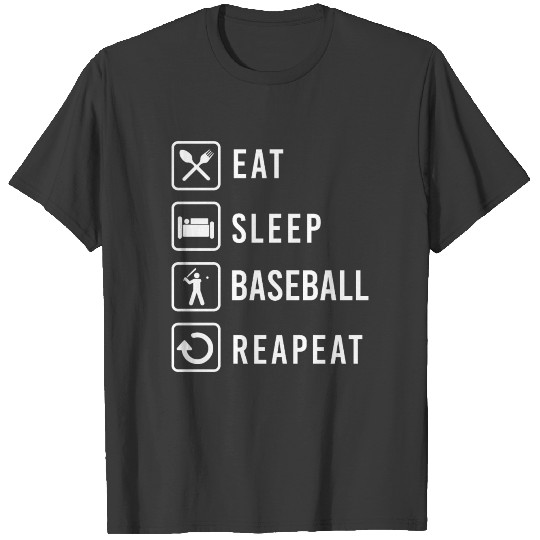 Eat Sleep Baseball Repeat Baseball Player Gift T-shirt