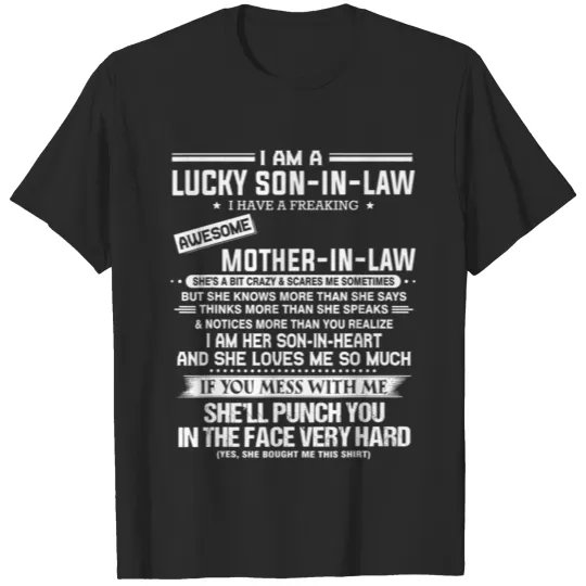 Lucky son in law awesome mother in law T-shirt