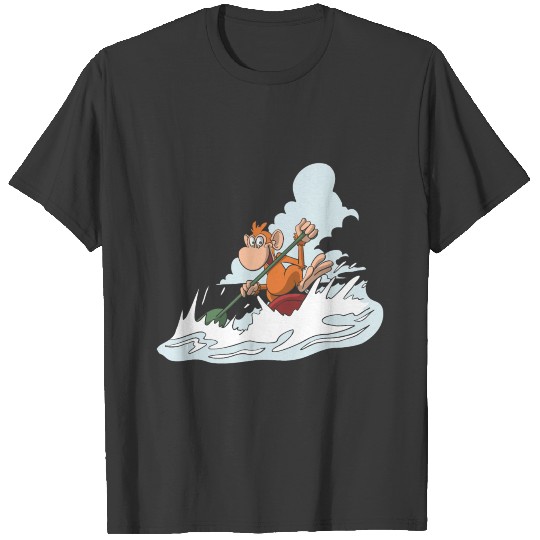 Monkey in a canoe T-shirt