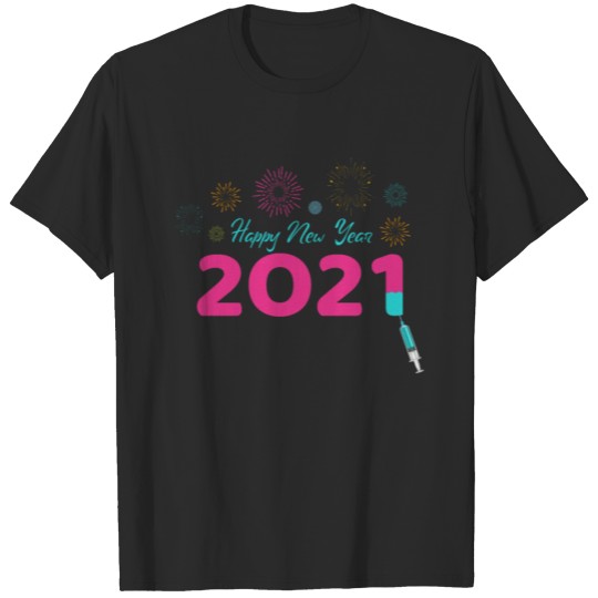 Discover Happy New Year 2021 New Year mask women men T-shirt