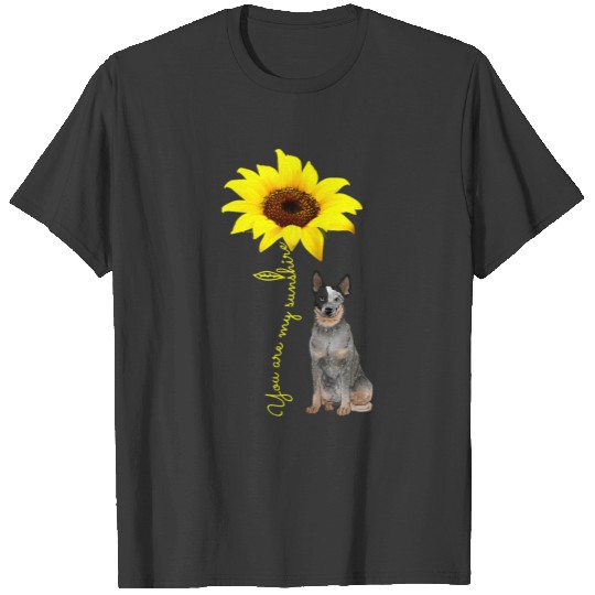 blue heeler mom gifts my sunshine-sunflower T-shirt