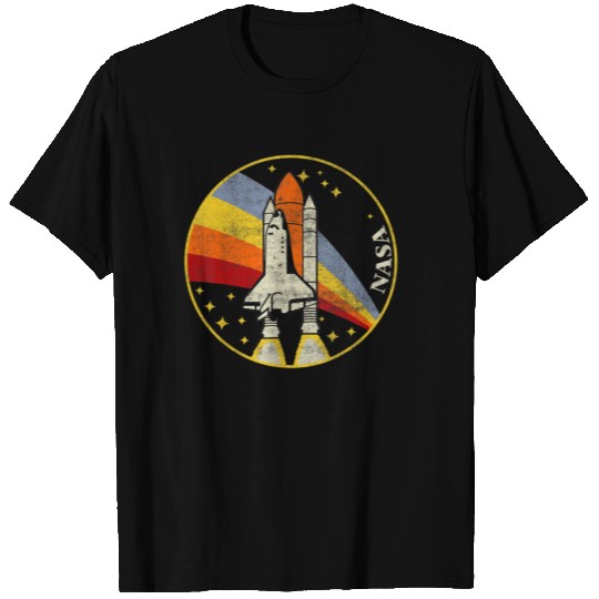 NASA Shuttle Launch Into Rainbow Graphic T-shirt