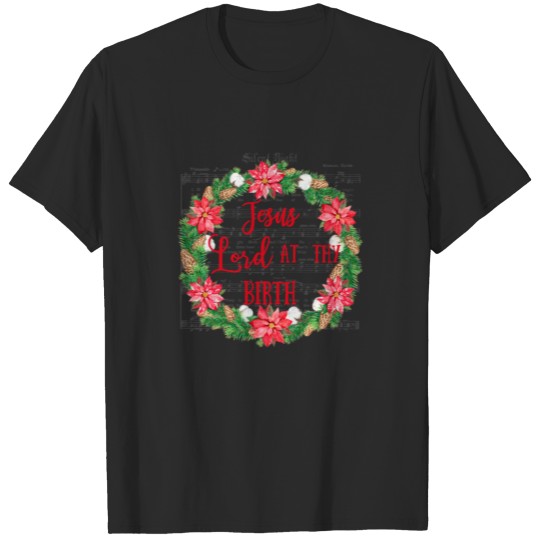 Discover Silent Night Christmas Sheet Music Poinsettia T-shirt