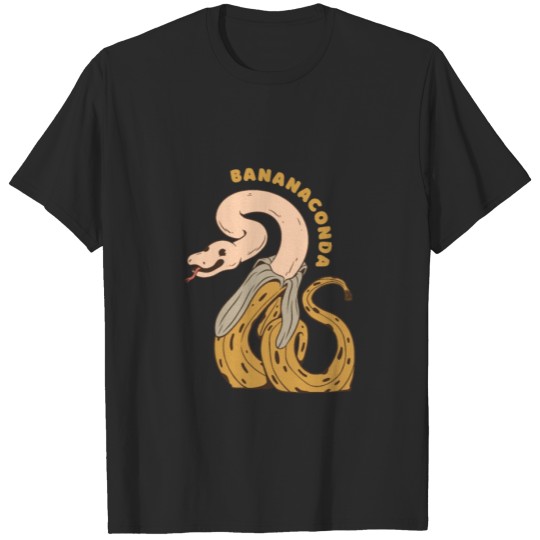 Discover Bananaconda snake peels of banana cartoon T-shirt