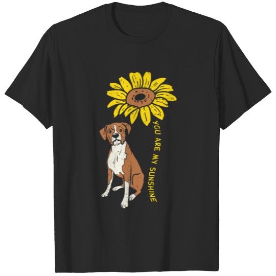 Discover Sunflower Sunshine Boxer Animal Pet Dog Women Girl T-shirt