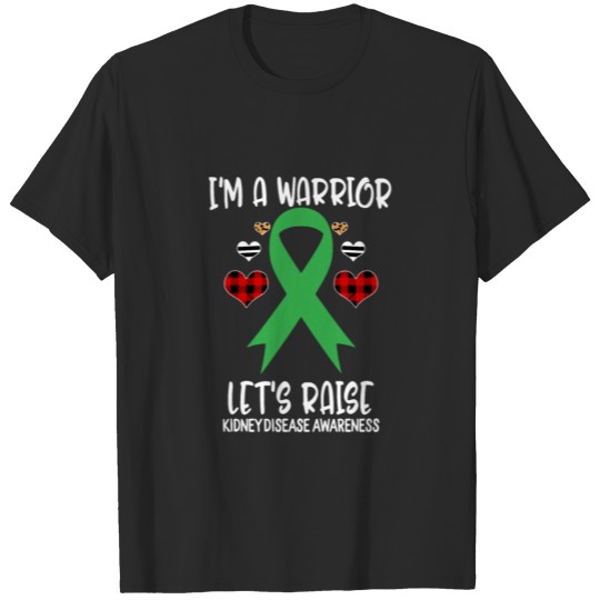 Discover Kidney Disease Awareness Ribbon I'm Warrior Let's T-shirt