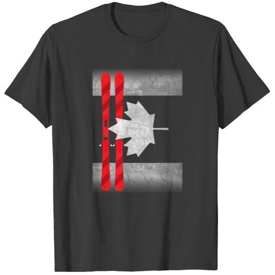 Canada Day - Canada Flag Ski Skiing Long Sleeve T T-shirt